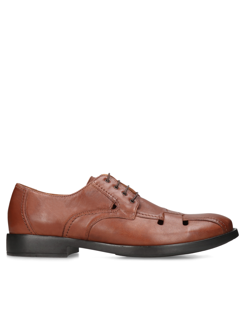 Brown casual shoes Stave, Conhpol - polish production, Derby, CE0491-01, Konopka Shoes