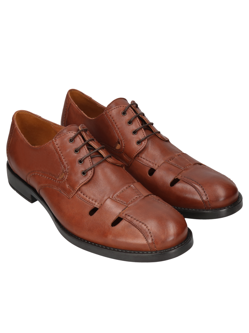 Brown casual shoes Stave, Conhpol - polish production, Derby, CE0491-01, Konopka Shoes