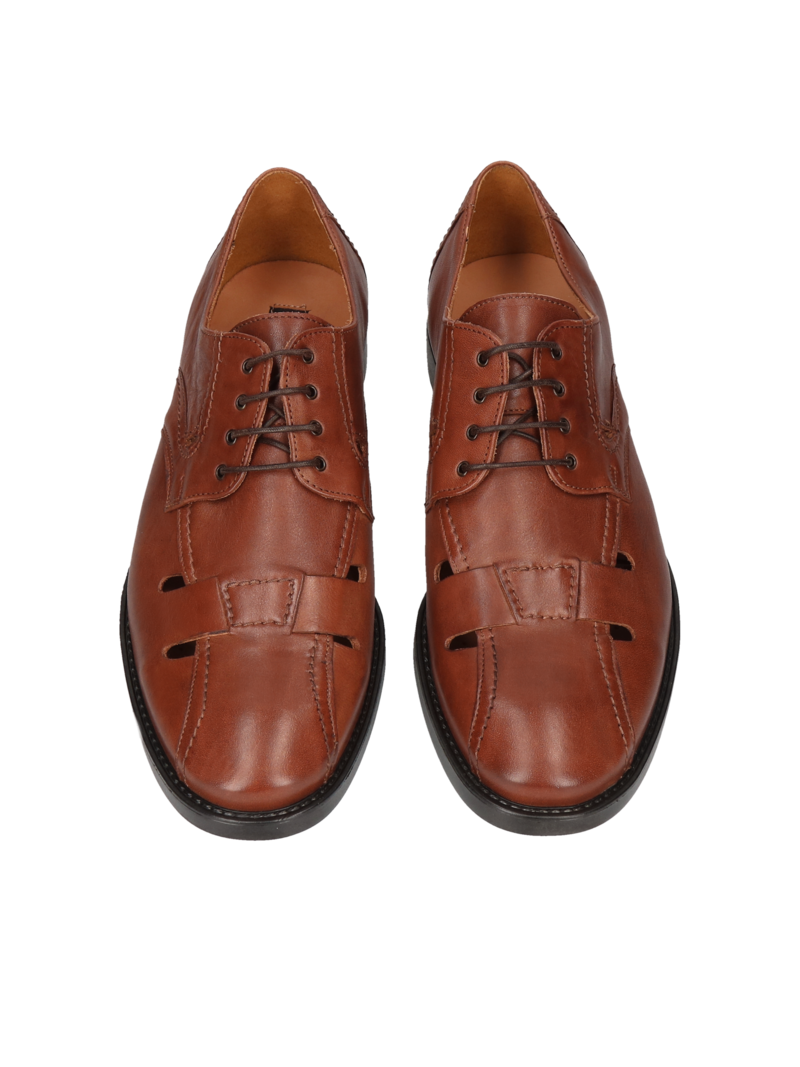 Brown casual shoes Stave, Conhpol - polish production, Derby, CE0491-01, Konopka Shoes