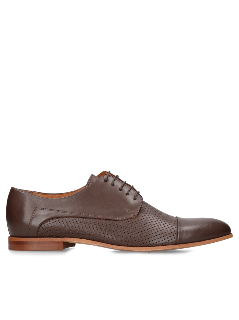 Brown casual shoes Hugo, Conhpol- polish production, CE5554-02, Derby shoes, Konopka Shoes
