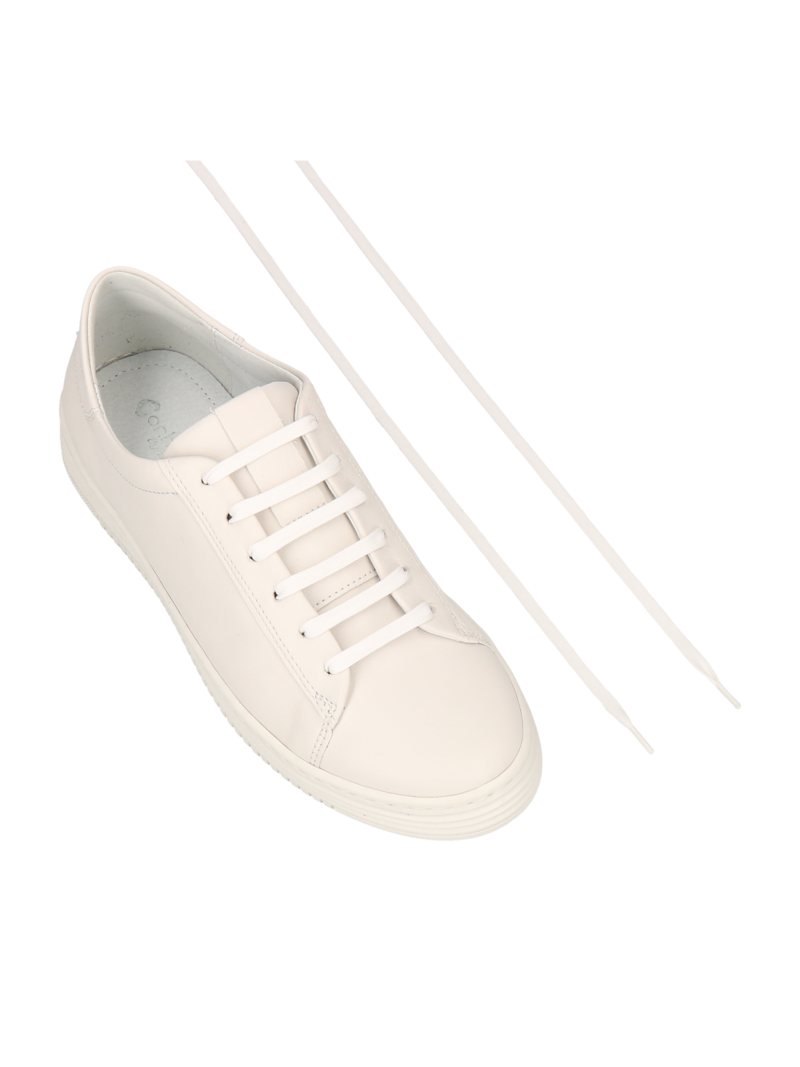 Laces, white laces for casual shoes, DO0002-01, Konopka Shoes