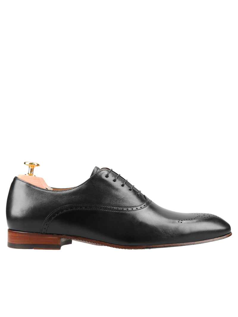 Black shoes Sergio - Gold Collection, Conhpol - Polish production, Oxfordy, CG4445-01, Konopka Shoes