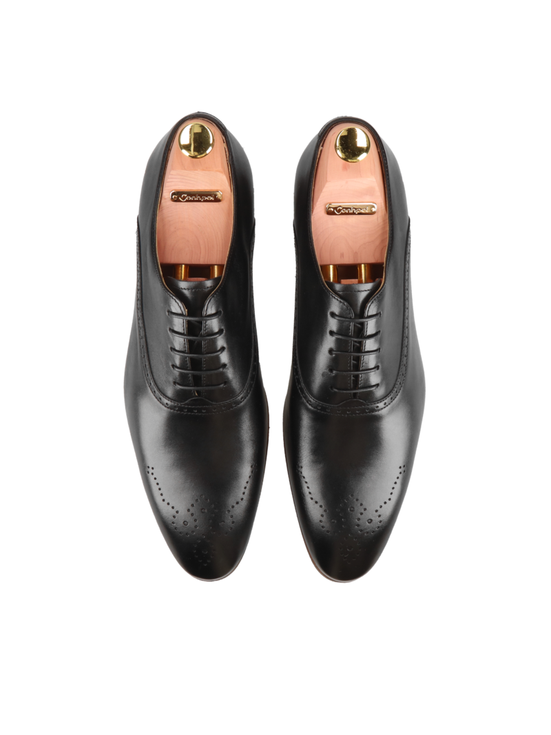 Black shoes Sergio - Gold Collection, Conhpol - Polish production, Oxfordy, CG4445-01, Konopka Shoes