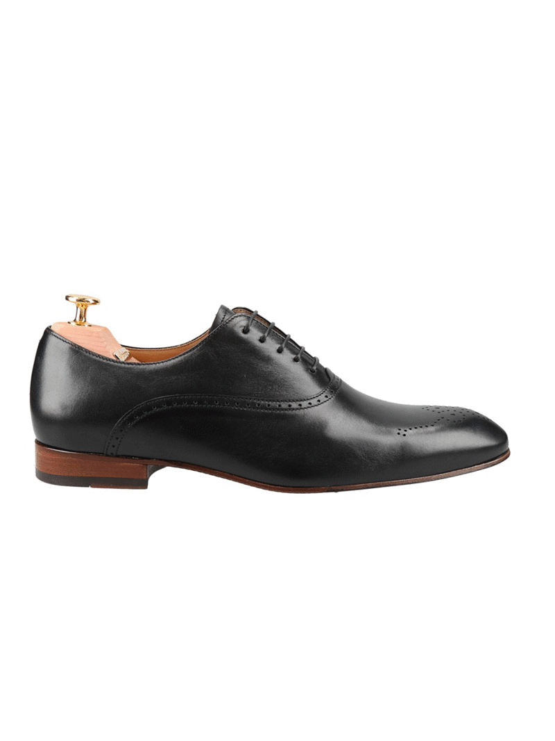 Black shoes Sergio - Gold Collection, Conhpol - Polish production, Oxfordy, CG4445-01, Konopka Shoes
