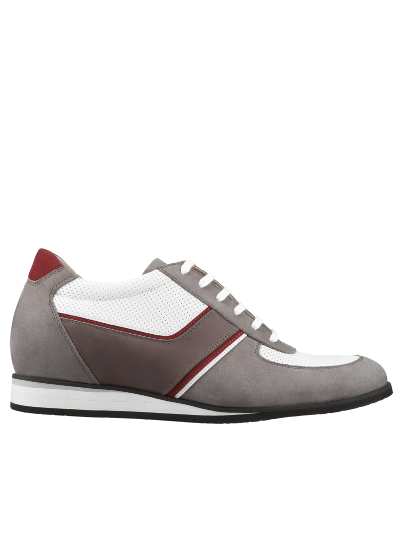 Grey elevator shoes Wolter +7 cm, Conhpol, Konopka Shoes