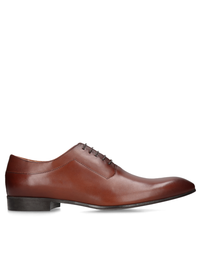 Brown shoes Kevin, Conhpol - Polish production, Oxfordy, CE6098-01, Konopka Shoes