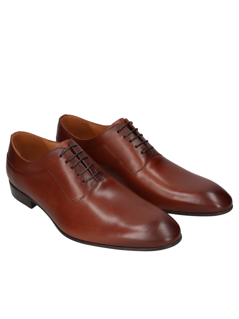 Brown shoes Kevin, Conhpol - Polish production, Oxfordy, CE6098-01, Konopka Shoes