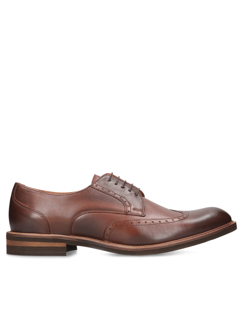 Brown casual shoes Tomy, Conhpol - polish production, Derby, CE6108-01, Konopka Shoes