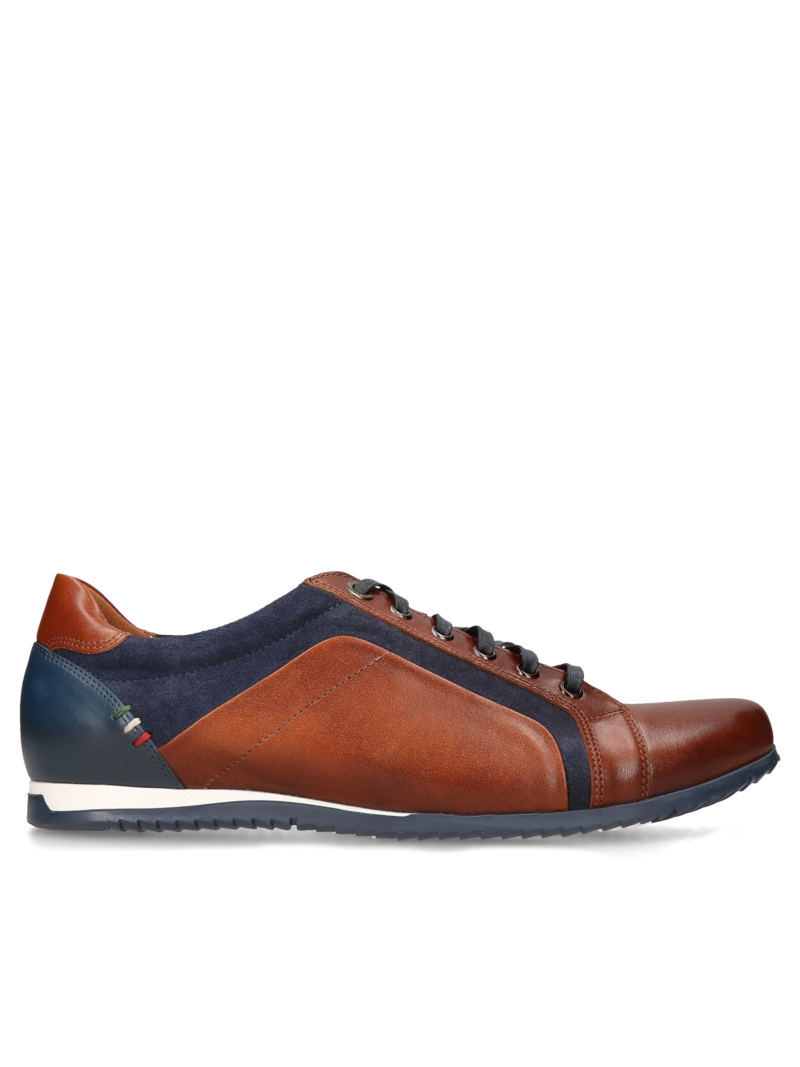 Brown and navy blue shoes Timo, Conhpol Dynamic - Polish production, Sneakers, SD2514-02, Konopka Shoes