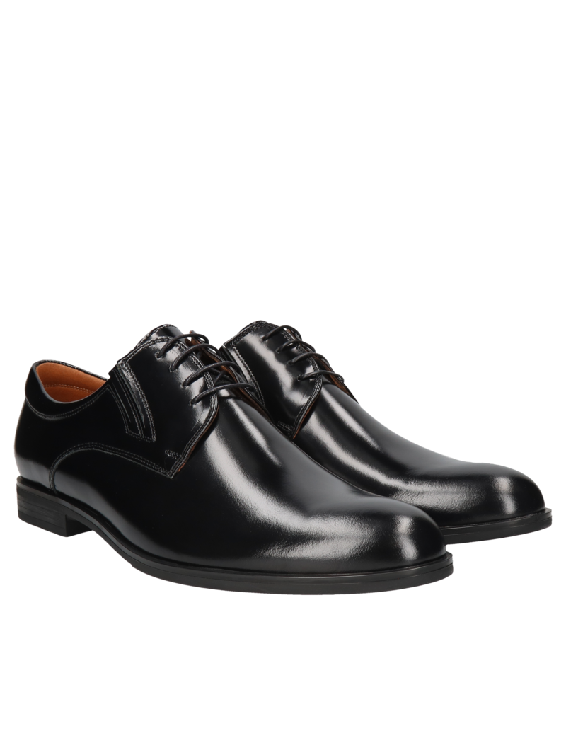 Black shoes Kellen, Conhpol - Polish production, Derby, CI4061-01, Konopka Shoes