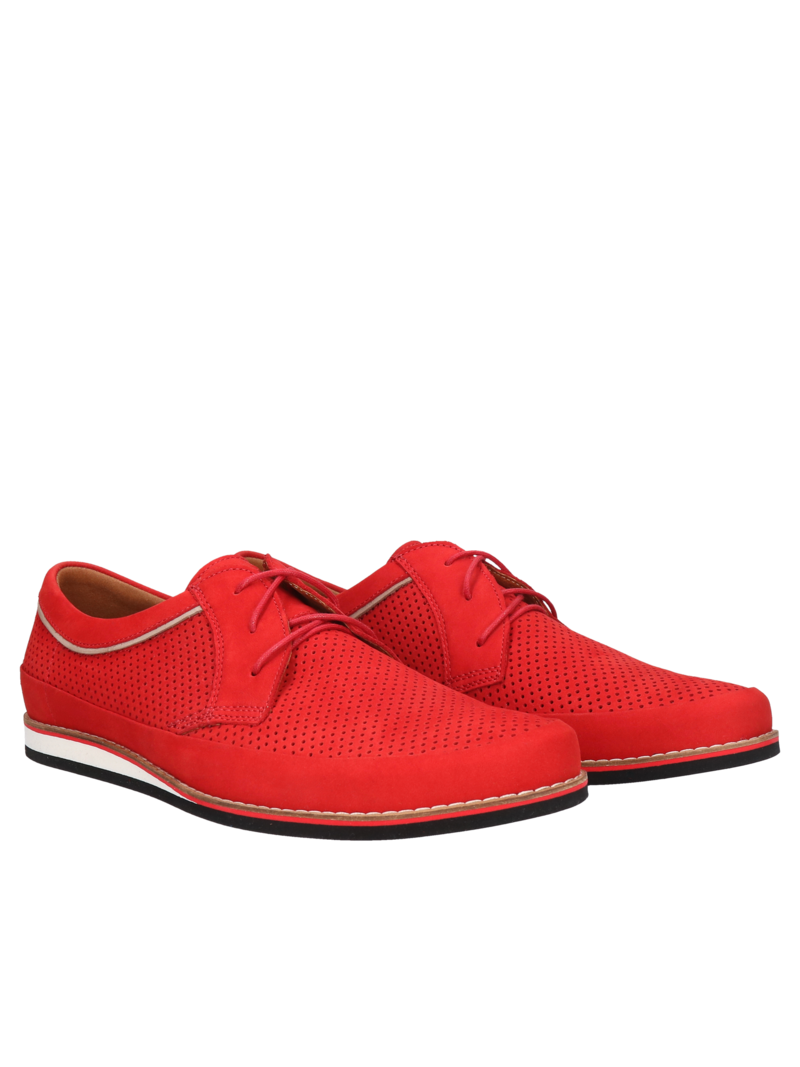 Red shoes Timo, Conhpol Dynamic- Polish production, SD2555-01, Sneakers, Konopka Shoes
