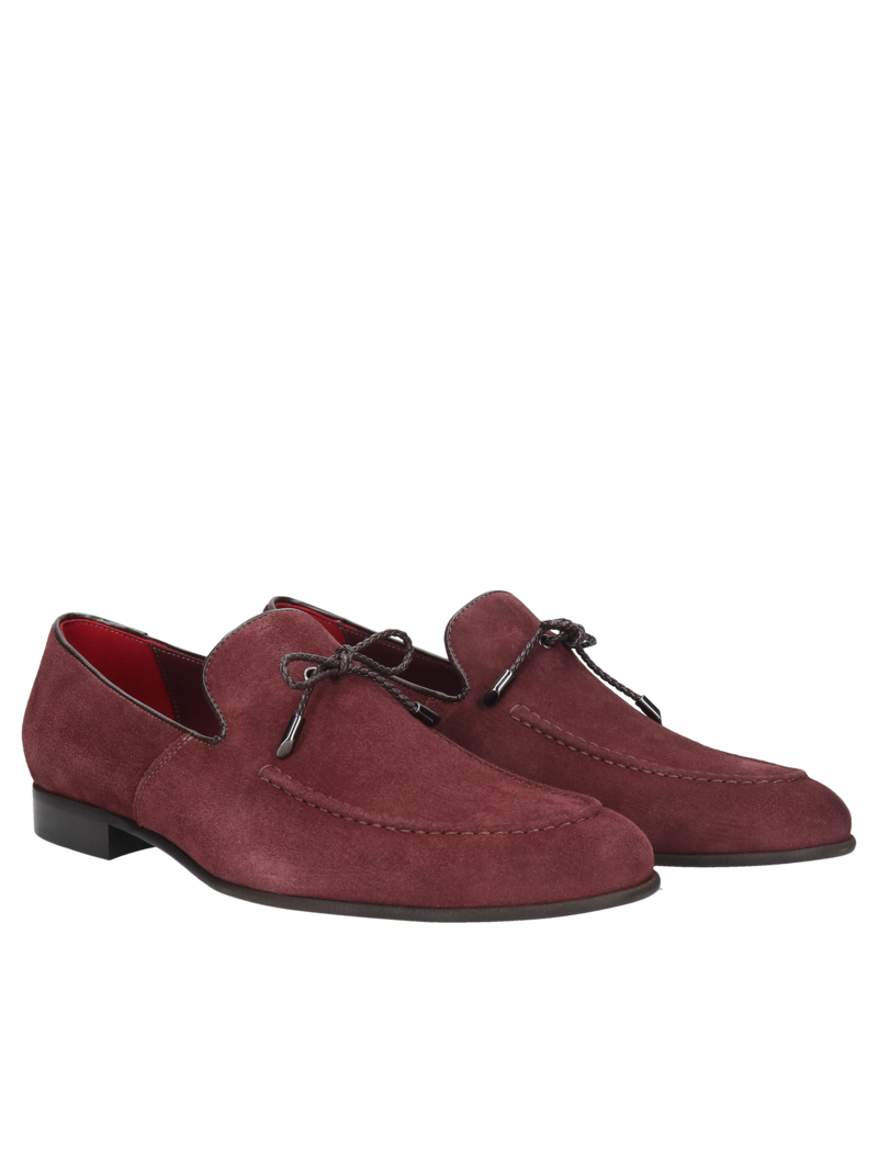 Burgund casual loafers Hugo, Conhpol - polish production, CE6163-02, Loafers and moccasins, Konopka Shoes