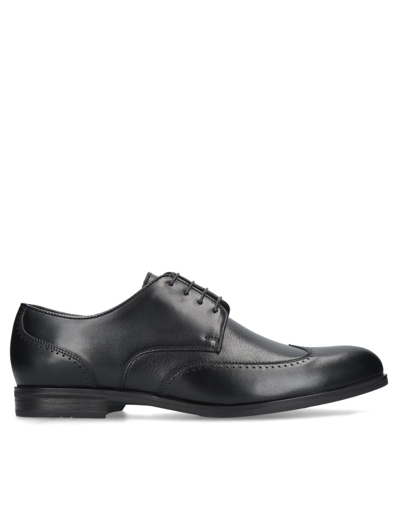 Black shoes Kellen, Conhpol - Polish production, Derby, CI6101-02, Konopka Shoes