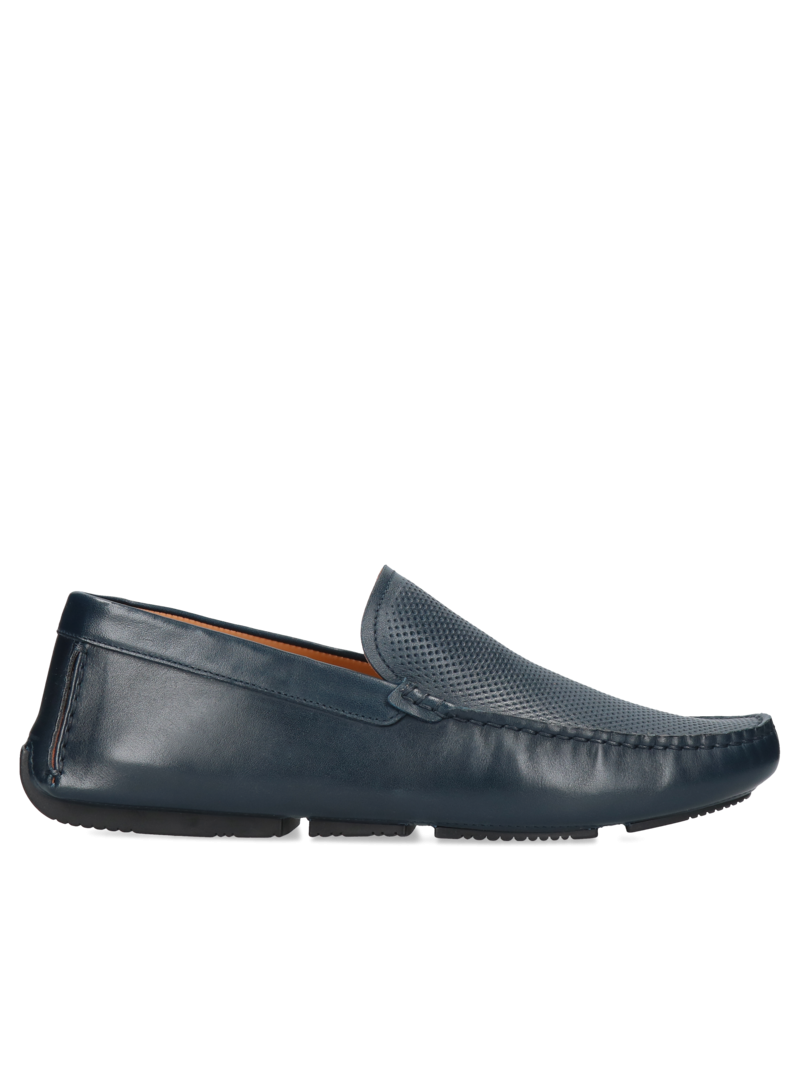 Navy blue moccasins Vincenzo, Conhpol, Konopka Shoes