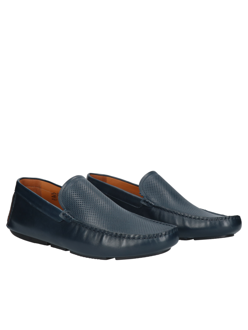 Navy blue moccasins Vincenzo, Conhpol, Konopka Shoes