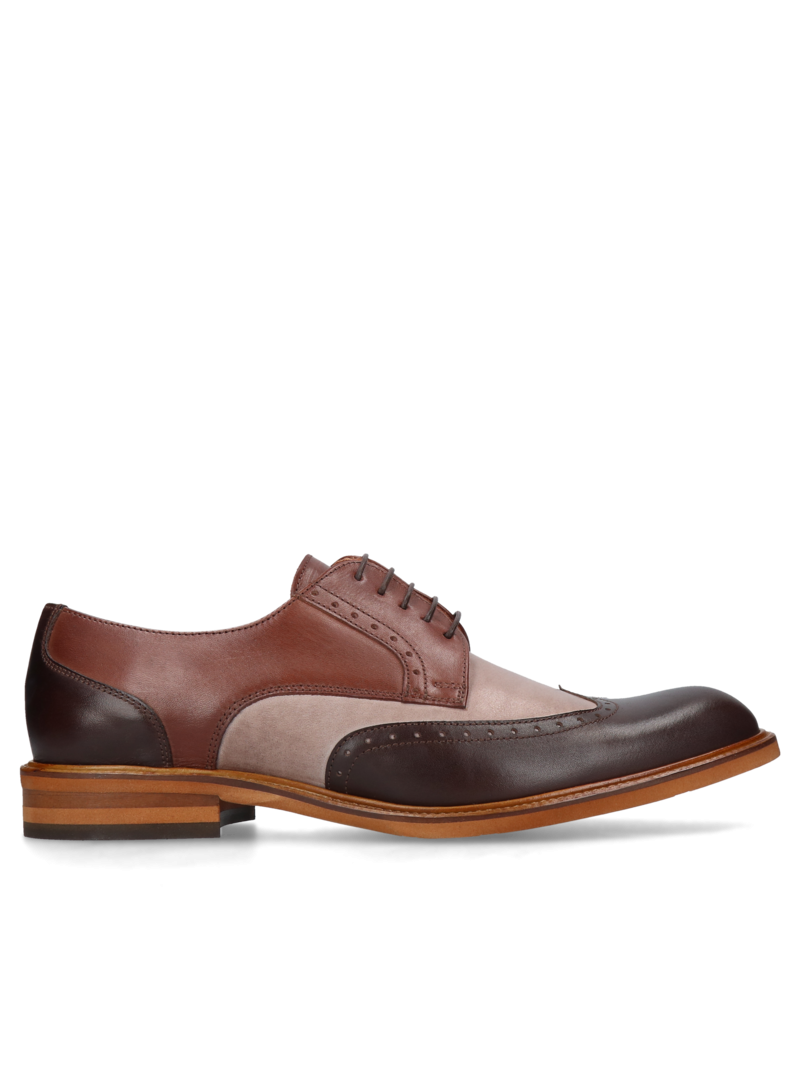 Brown shoes Tomy, Conhpol - polish production, CE6108-02, Derby, Konopka Shoes
