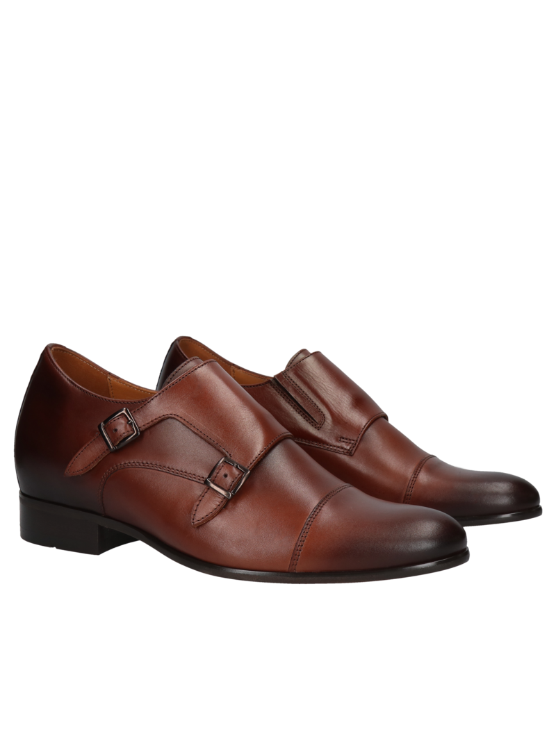 Classic men's heightening shoes, Polish leather shoes, Conhpol, Konopka shoes