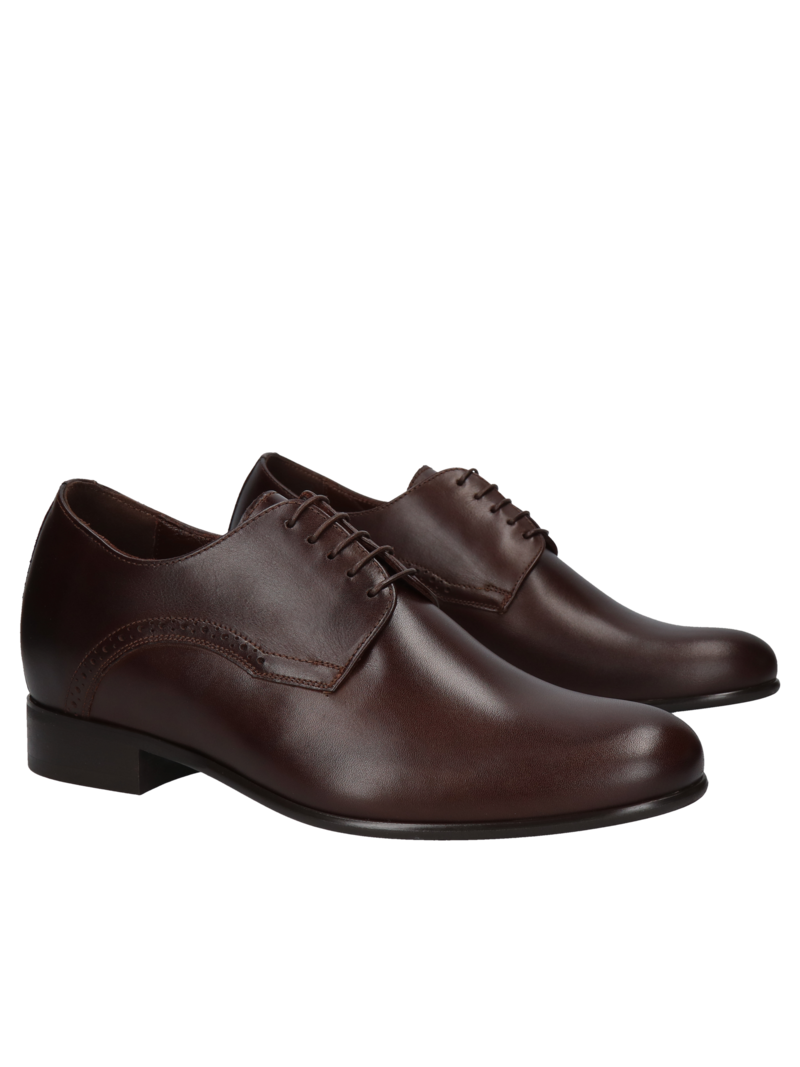 Brown elevator shoes Wolter +7 cm, Conhpol - Polish production, Elevator shoes, CH6129-03, Konopka Shoes