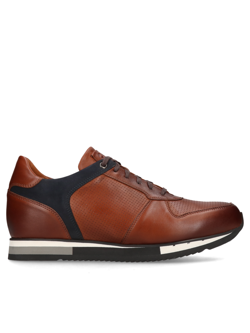 Brown elevator shoes Cyrus +7 cm, Conhpol Dynamic - Polish production, Sneakers, SH2564-01, Konopka Shoes