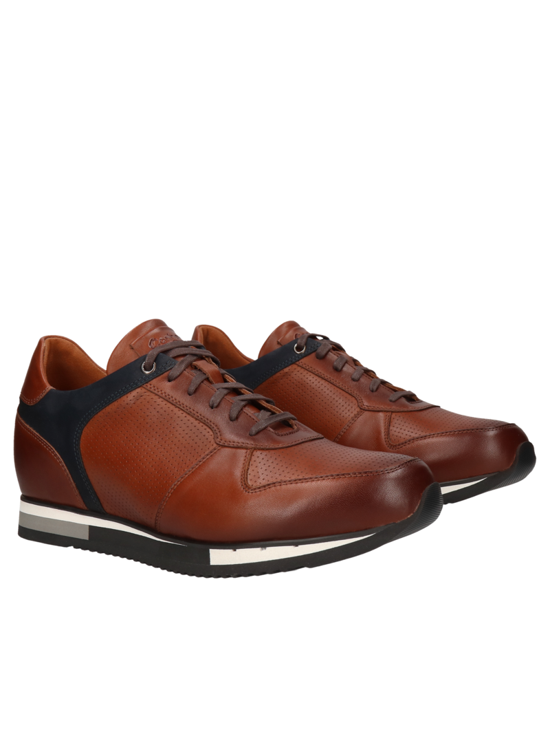 Brown elevator shoes Cyrus +7 cm, Conhpol Dynamic - Polish production, Sneakers, SH2564-01, Konopka Shoes