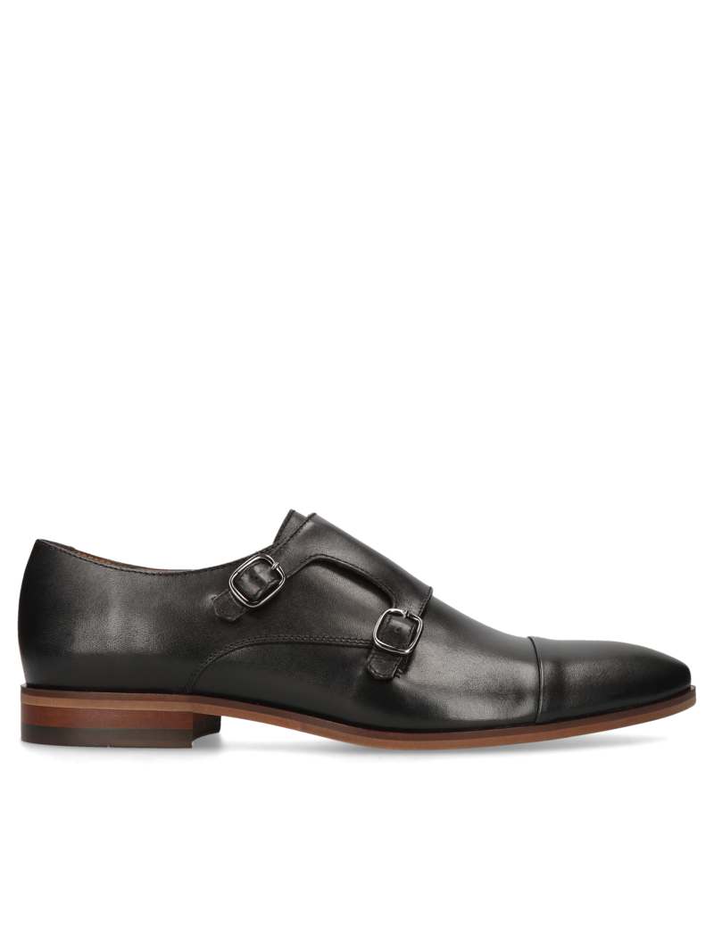 Black shoes Jacob, Conhpol - Polish production, Monks, CE6187-02, Konopka Shoes