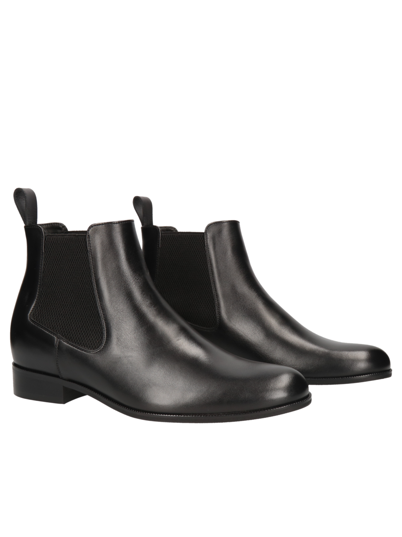 Black elevator chelsea Brus II +7 cm, Conhpol, Konopka Shoes
