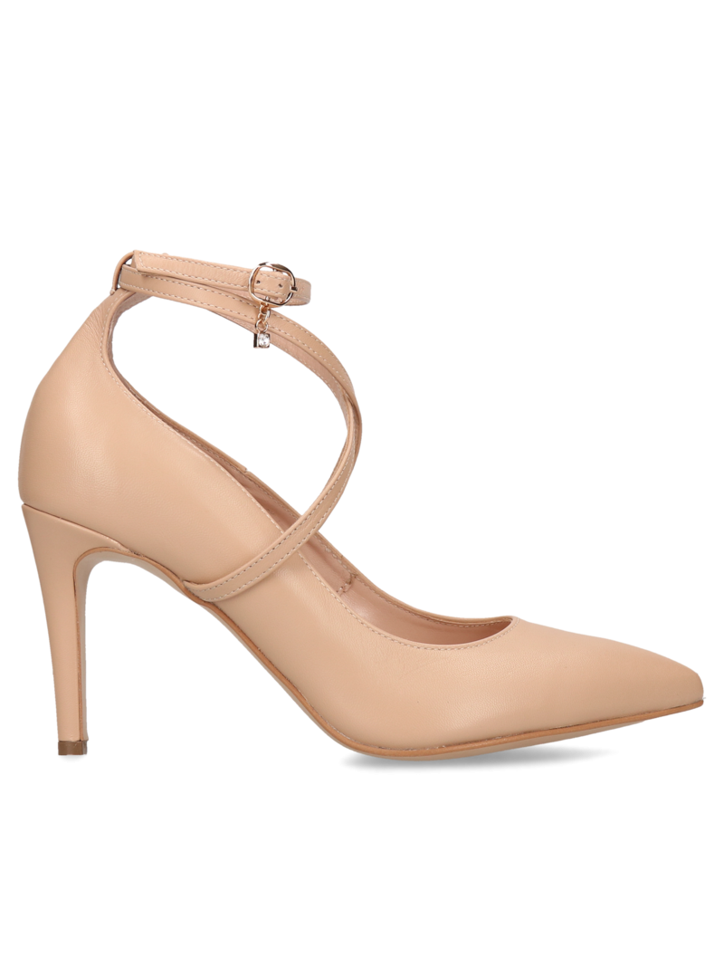 Beige hight heels Daisy, Conhpol Bis - Polish production, High heels, BI5661-01, Konopka Shoes