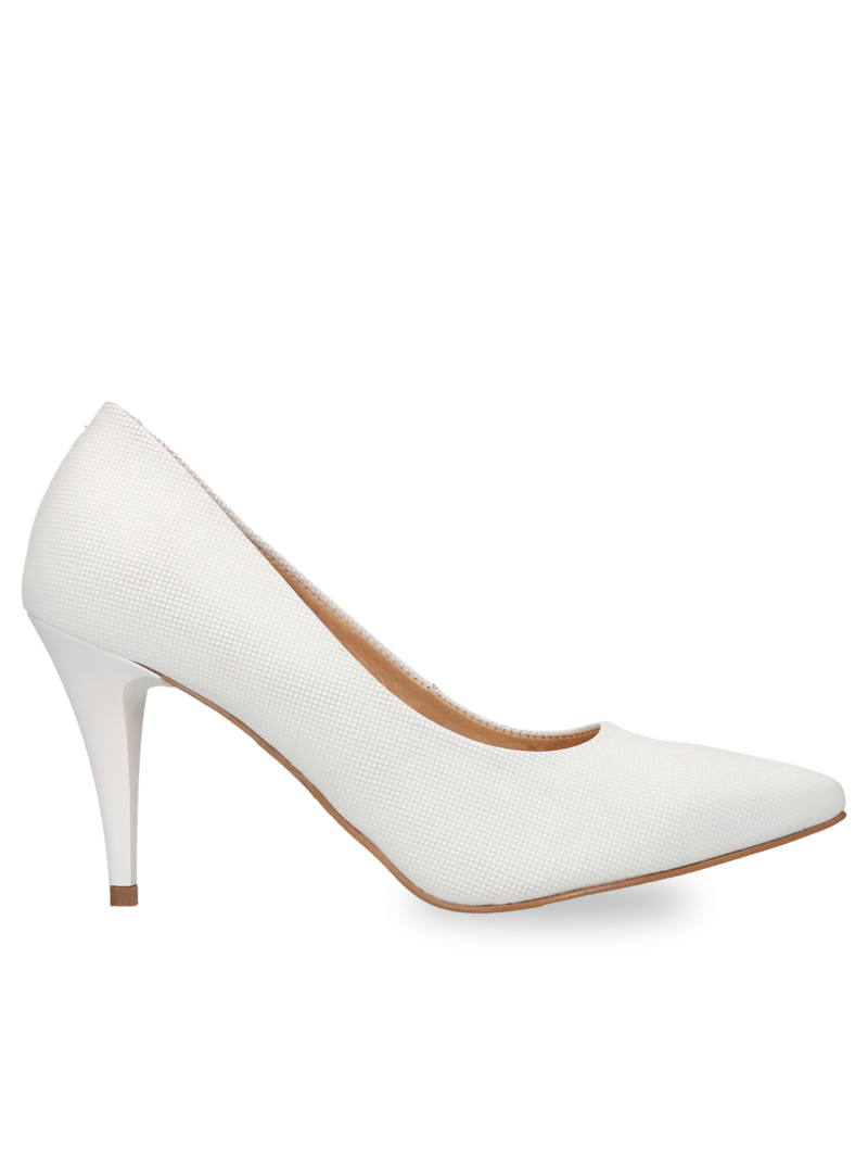 White high heels Cariie, Conhpol Relax - Polish production, High heels, RE2600-02, Konopka Shoes