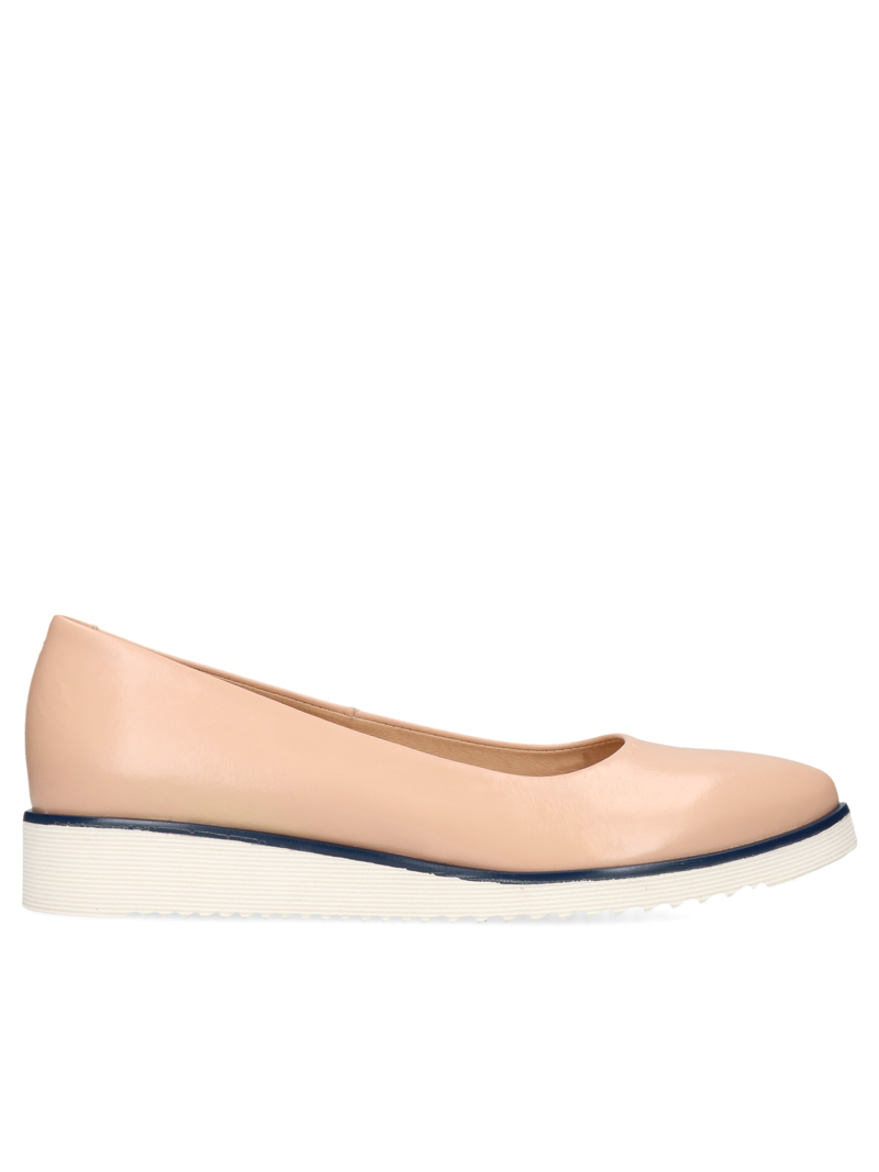 Beige ballerinas Emma, Conhpol Relax - Polish production, Flats shoes, RE2611-01, Konopka Shoes