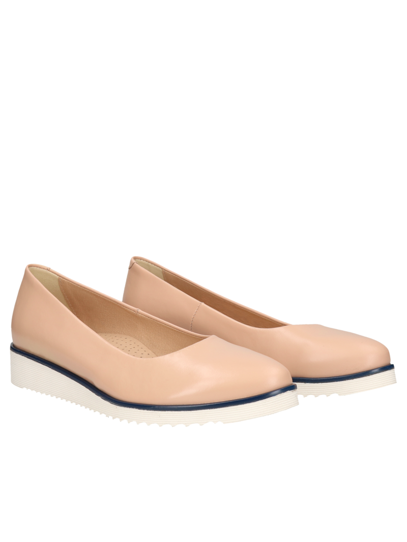 Beige ballerinas Emma, Conhpol Relax - Polish production, Flats shoes, RE2611-01, Konopka Shoes