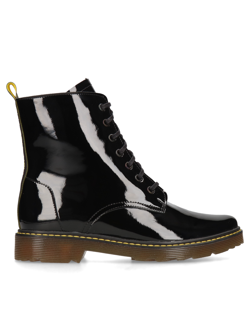 Black boots Marion, Conhpol Relax - Polish production, Biker & worker boots, RE2618-01, Konopka Shoes