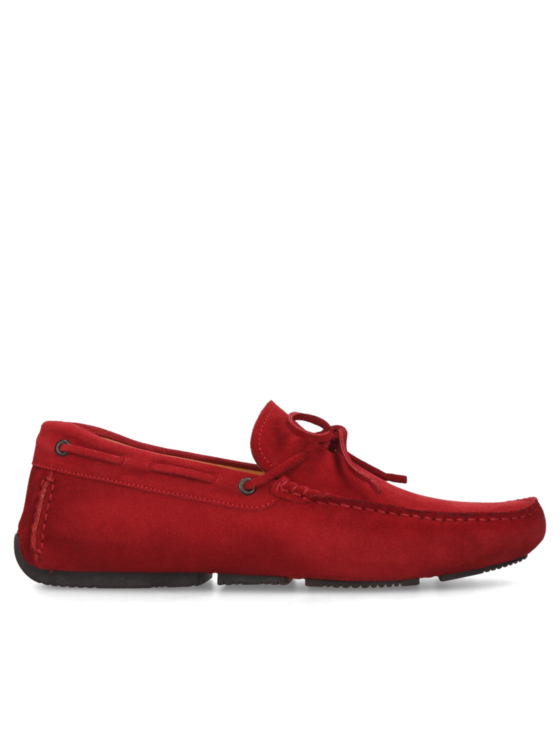 Red casual moccasins Vincenzo, Conhpol - polish production, CE5945-05, Loafers and moccasins, Konopka Shoes