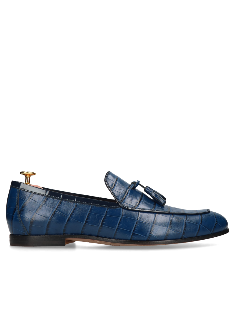 Navy blue loafers Hugo - Gold Collection, Conhpol - Polish production, Loafers & Moccasins, CG4452-04, Konopka Shoes