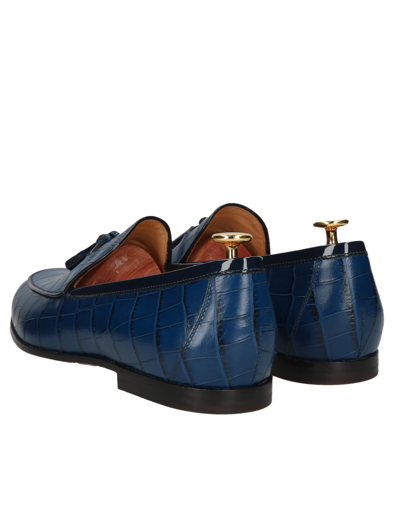 Navy blue loafers Hugo - Gold Collection, Conhpol - Polish production, Loafers & Moccasins, CG4452-04, Konopka Shoes