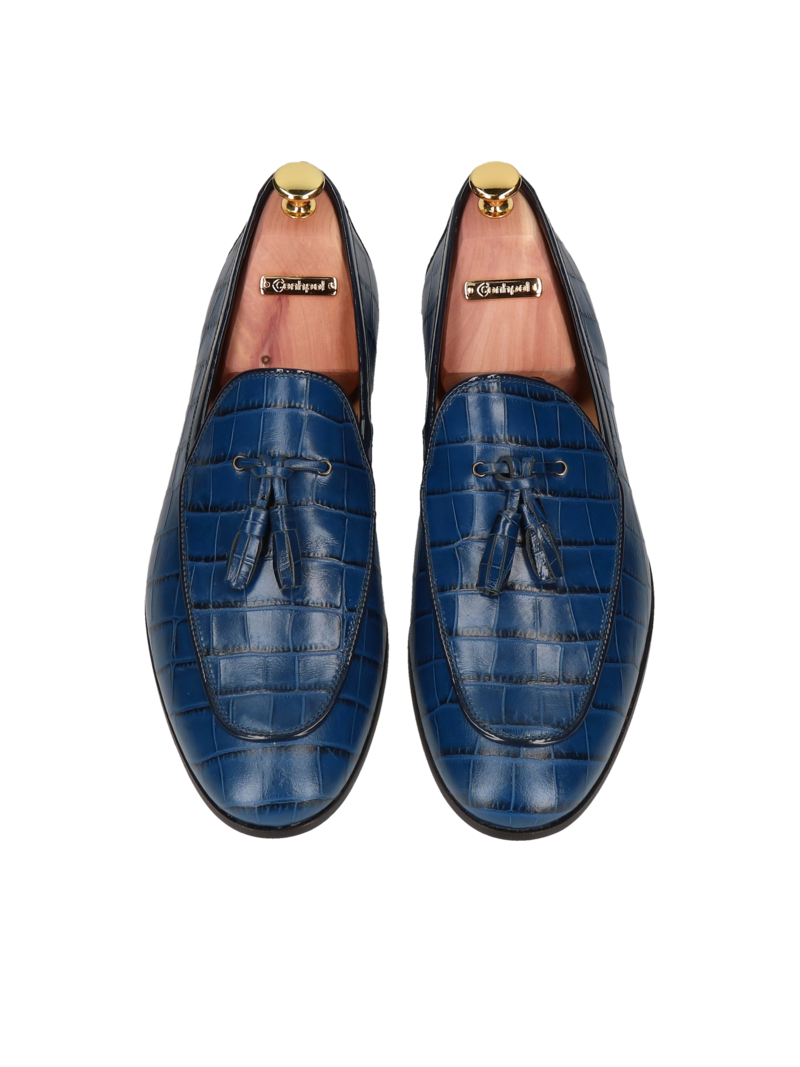 Navy blue loafers Hugo - Gold Collection, Conhpol - Polish production, Loafers & Moccasins, CG4452-04, Konopka Shoes