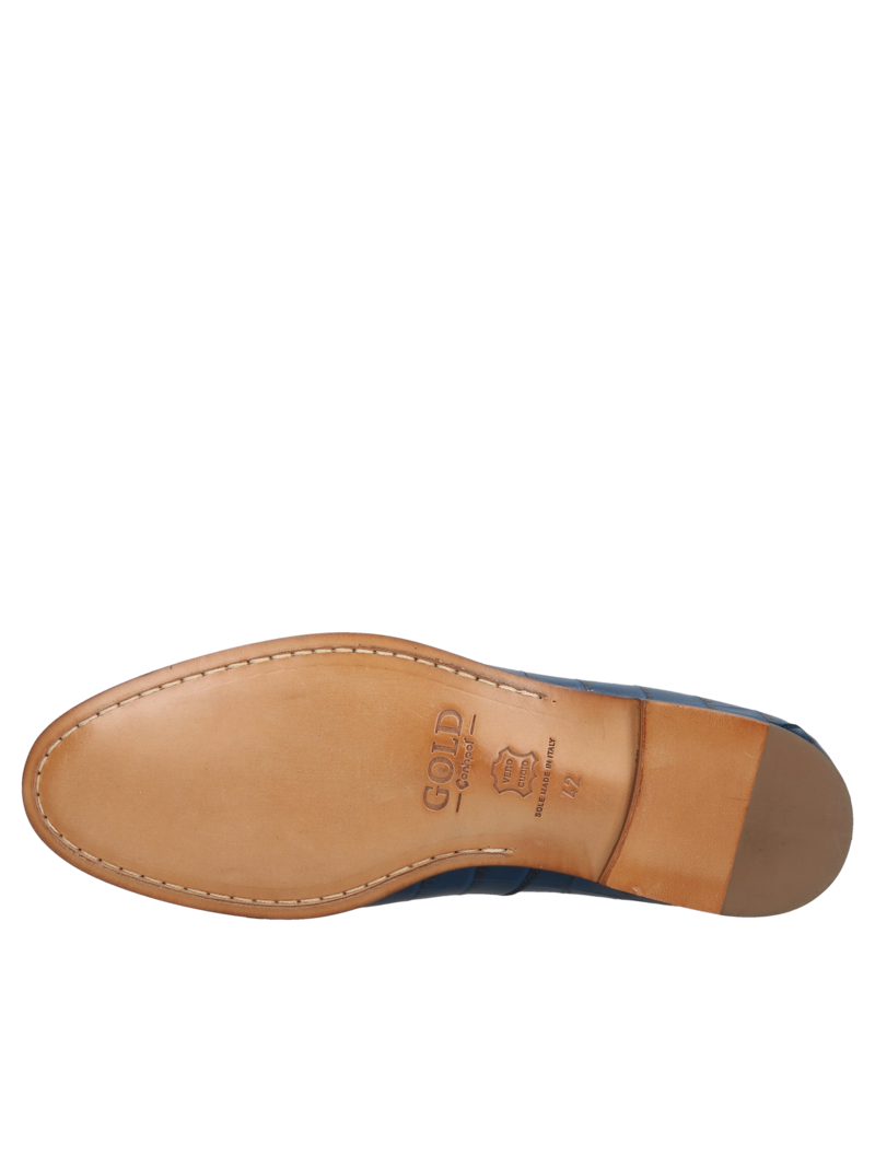 Navy blue loafers Hugo - Gold Collection, Conhpol - Polish production, Loafers & Moccasins, CG4452-04, Konopka Shoes