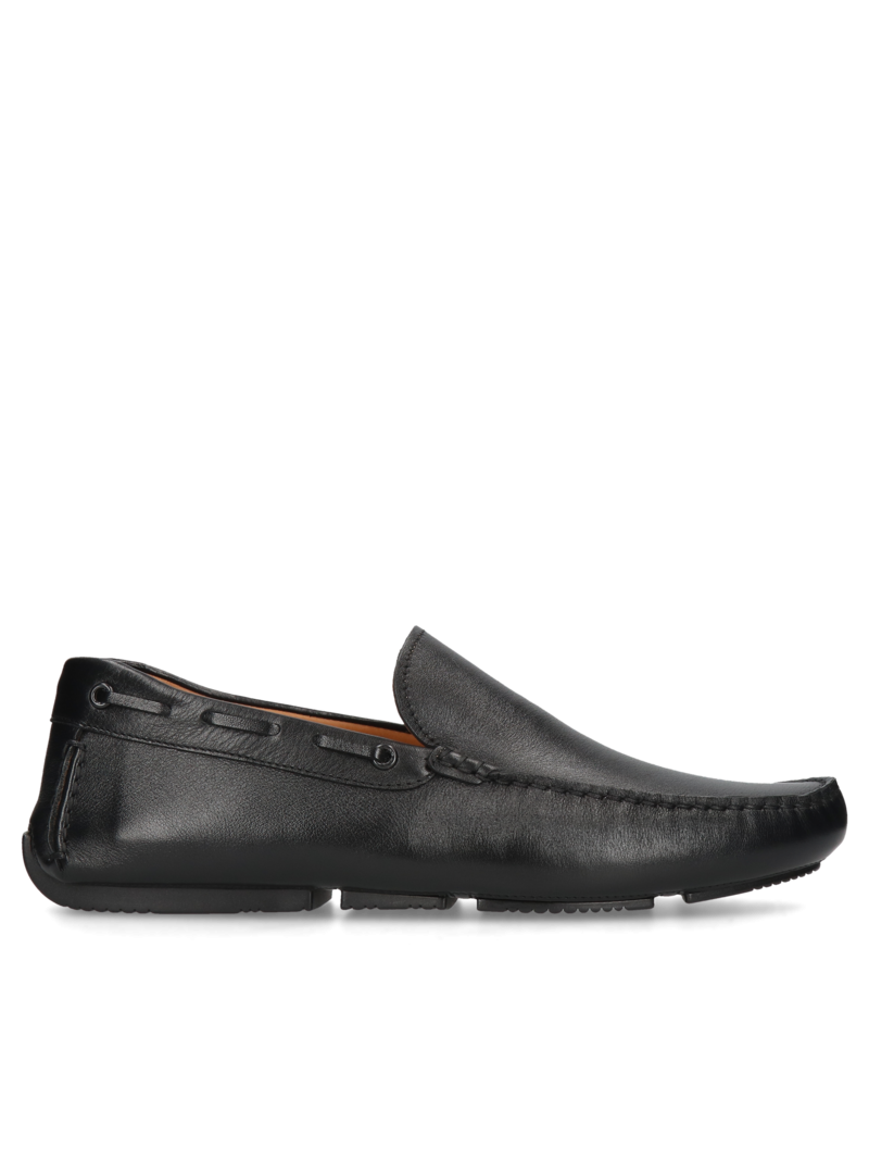 Black casual moccasins Vincenzo, Conhpol - polish production, CE5534-08, Loafers and moccasins, Konopka Shoes
