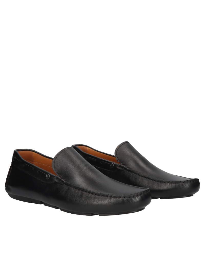 Black casual moccasins Vincenzo, Conhpol - polish production, CE5534-08, Loafers and moccasins, Konopka Shoes