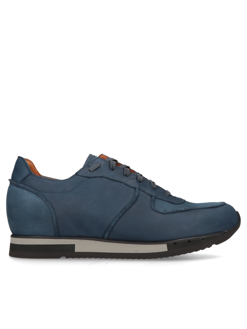 Navy blue elevator shoes Cyrus +7 cm, Conhpol Dynamic - Polish production, Sneakers, SH2558-03, Konopka Shoes