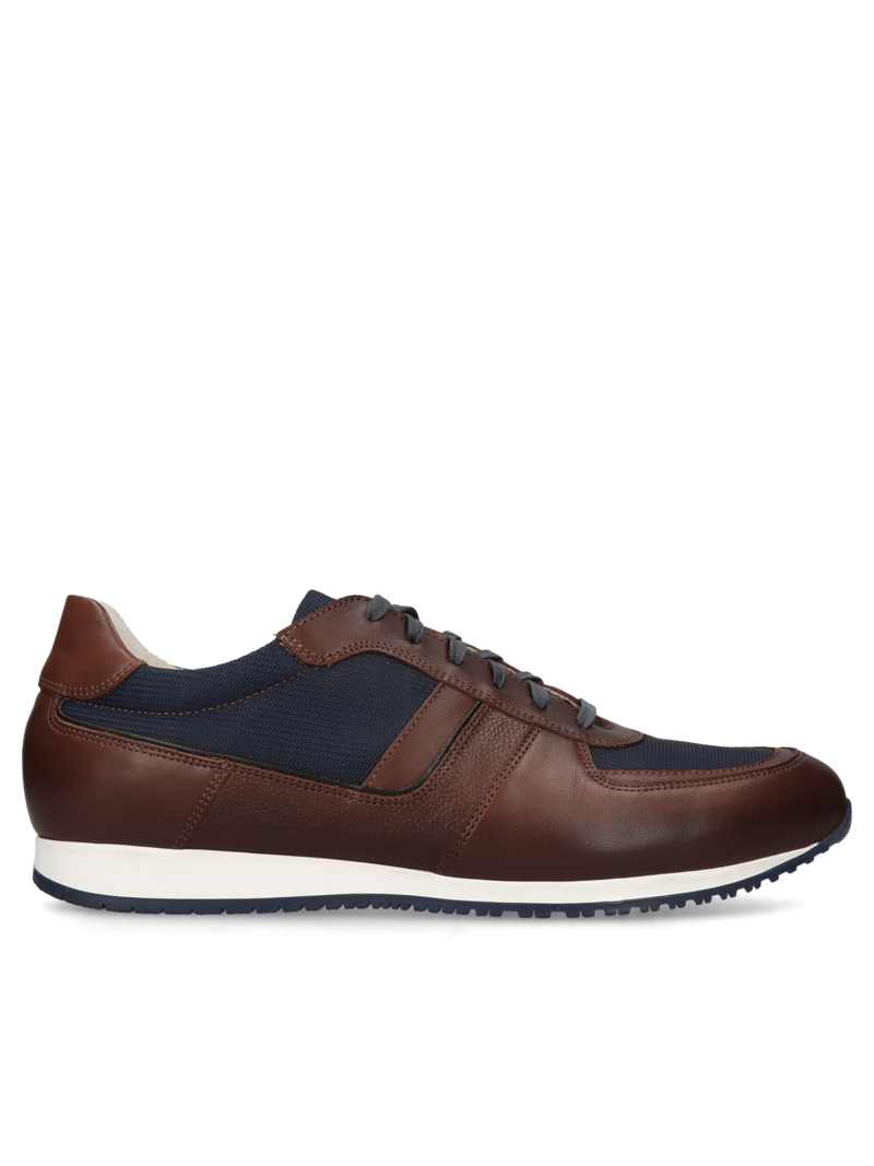 Brown and navy blue shoes Cillian, Conhpol Dynamic - Polish production, SD2576-01, Sneakers, Konopka Shoes