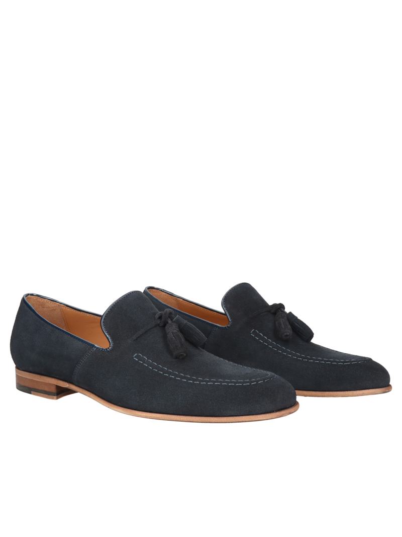 Navy blue loafers Hugo, Conhpol, Konopka Shoes