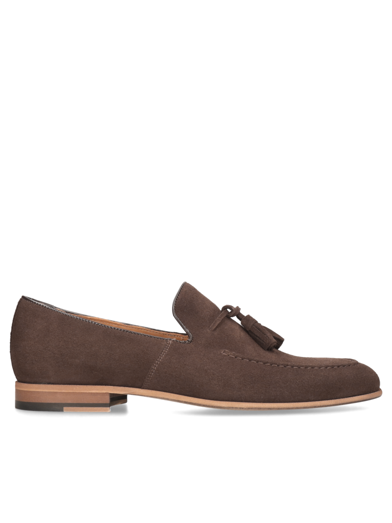 Brown casual loafers Hugo, Conhpol - polish production, Loafers and moccasins, CE6208-03, Konopka Shoes
