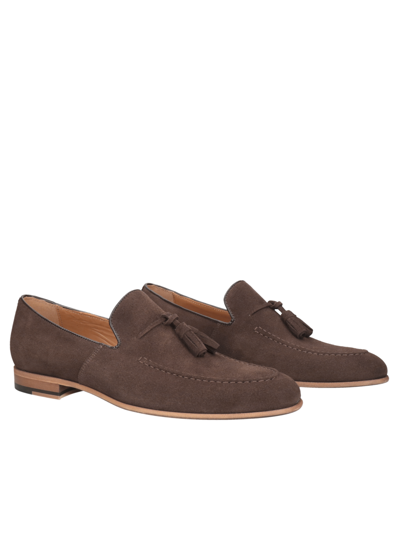 Brown casual loafers Hugo, Conhpol - polish production, Loafers and moccasins, CE6208-03, Konopka Shoes