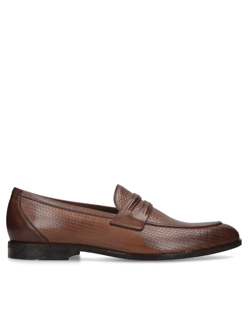 Brown casual loafers Hugo, Conhpol - polish production, CE6209-02, Loafers and moccasins, Konopka Shoes