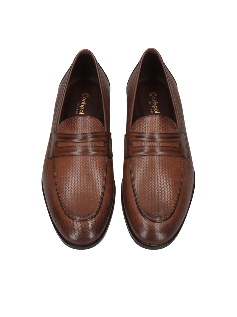 Brown casual loafers Hugo, Conhpol - polish production, CE6209-02, Loafers and moccasins, Konopka Shoes