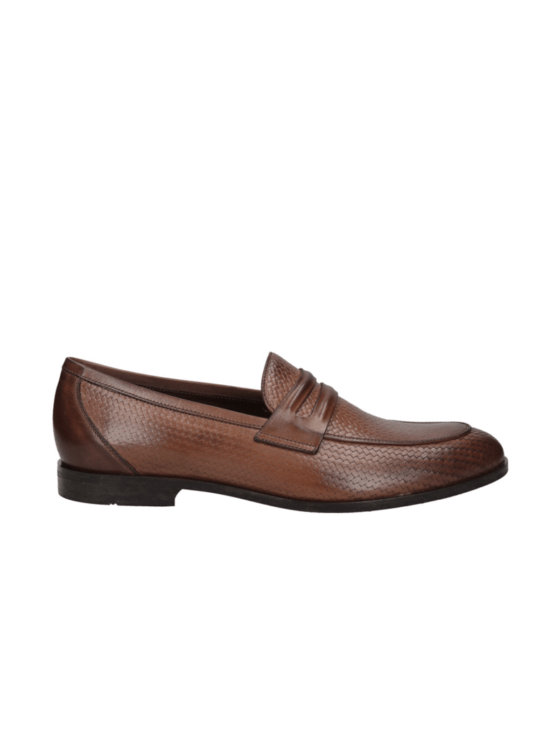 Brown casual loafers Hugo, Conhpol - polish production, CE6209-02, Loafers and moccasins, Konopka Shoes