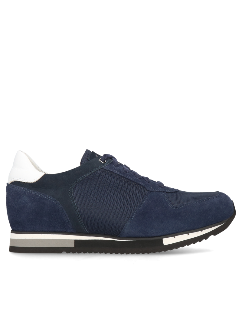 Navy blue elevator shoes Cyrus +7 cm, Conhpol Dynamic - Polish production, Sneakers, SH2577-01, Konopka Shoes