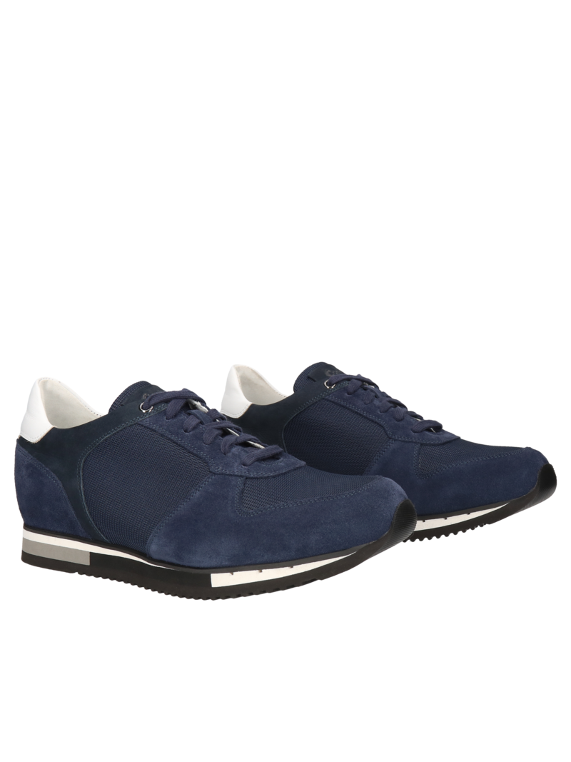 Navy blue elevator shoes Cyrus +7 cm, Conhpol Dynamic - Polish production, Sneakers, SH2577-01, Konopka Shoes