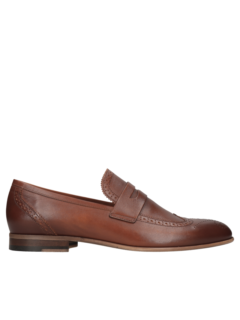 Brown loafers Hugo, Conhpol - polish production, CE6211-01, Moccasins and Loafers, Konopka Shoes