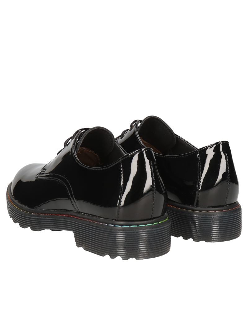 Black patent leather women's shoes - Polish production